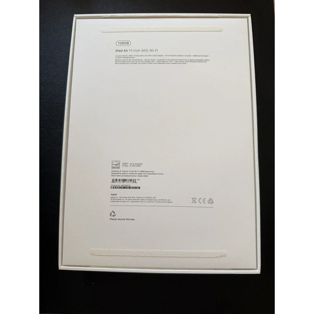 Genuine OEM Apple iPad Air (M2)11-inch 128GB *EMPTY BOX ONLY A2902 Wifi Purple